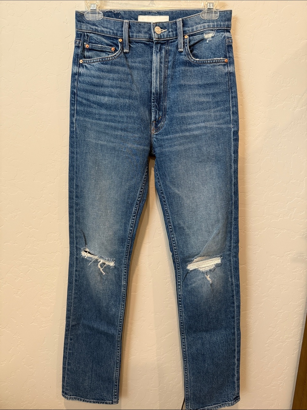 MOTHER The High Waisted Rider Skimp Jeans Playing With Scissors 26